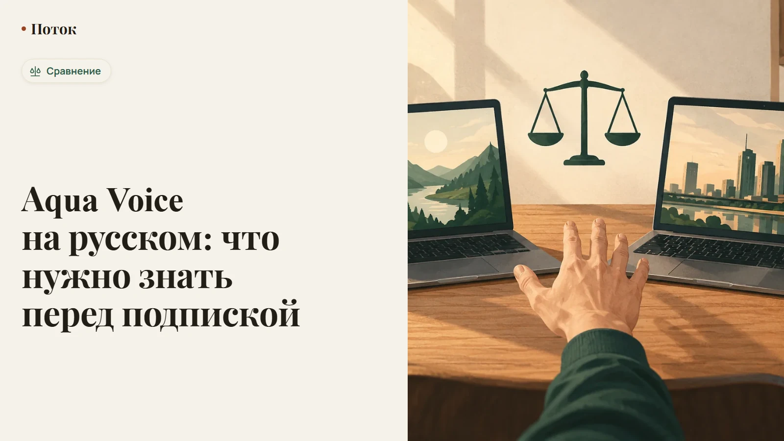 Aqua Voice на русском: значок микрофона рядом с русскими и латинскими буквами