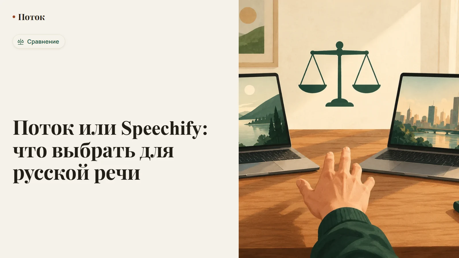 Поток или Speechify: специализированная диктовка против голосового ввода внутри text-to-speech