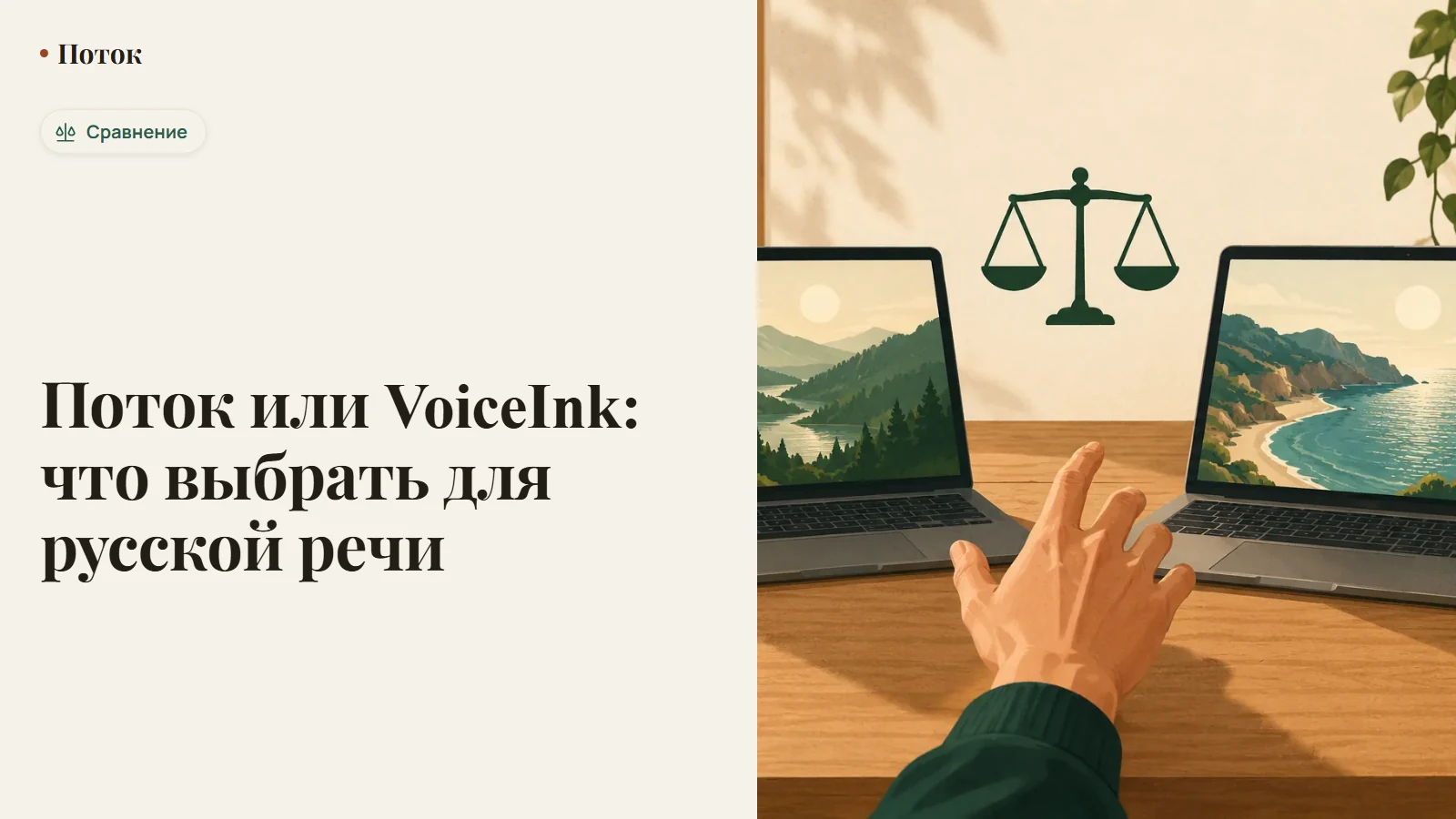 Поток или VoiceInk: облачное распознавание против локальной модели на Mac