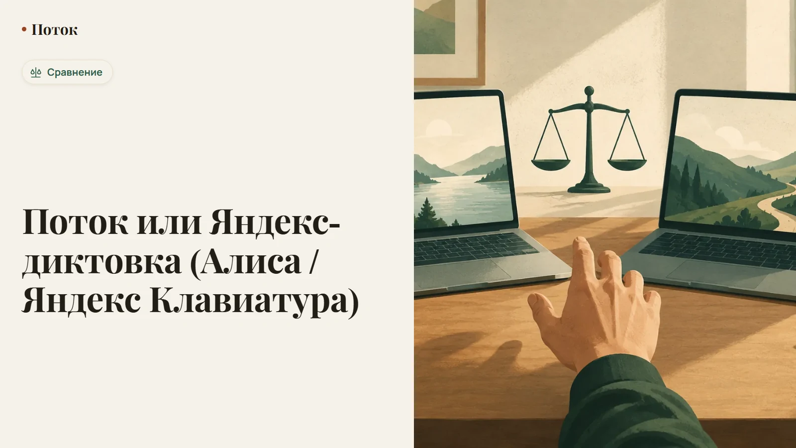 Поток или Яндекс-диктовка (Алиса / Яндекс Клавиатура)