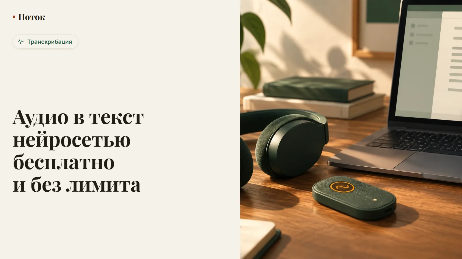 Аудио в текст нейросетью бесплатно и без лимита