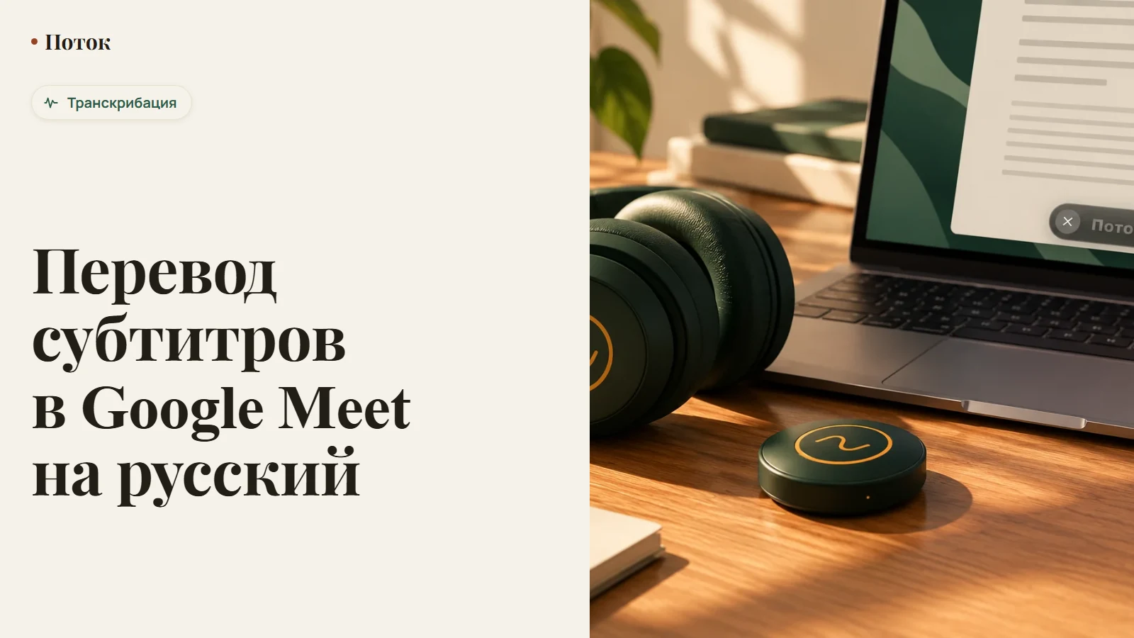 Перевод субтитров в Google Meet на русский