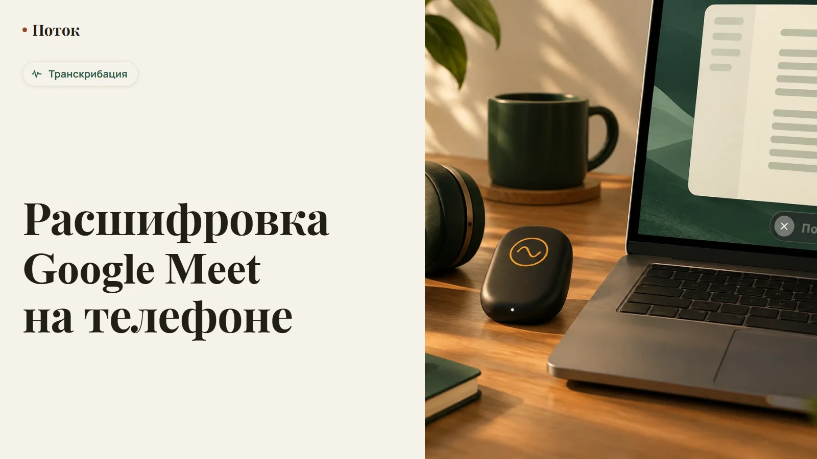 Расшифровка Google Meet на телефоне