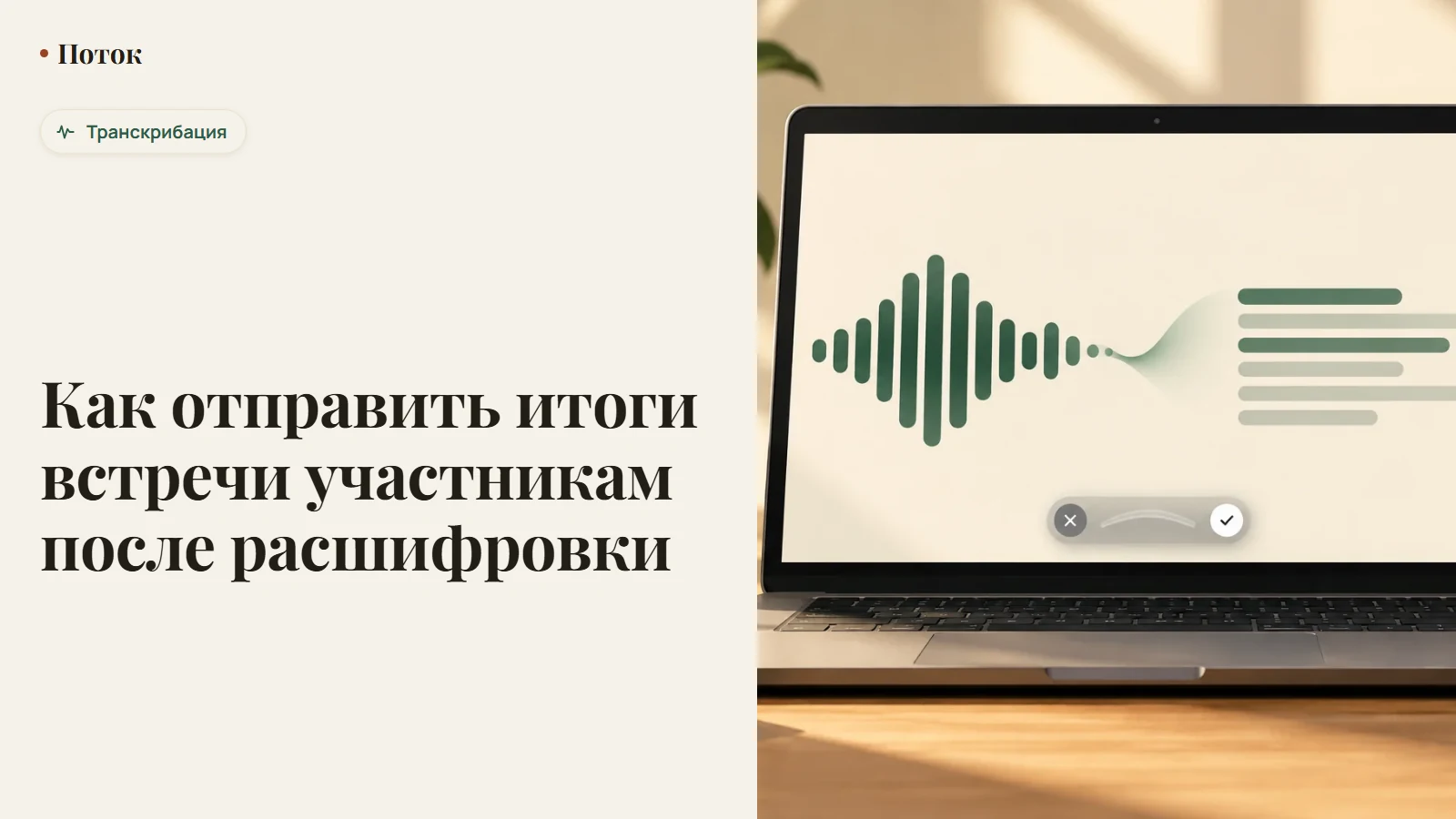 Как отправить итоги встречи участникам после расшифровки