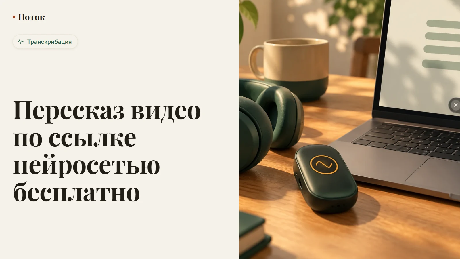 Пересказ видео по ссылке нейросетью бесплатно