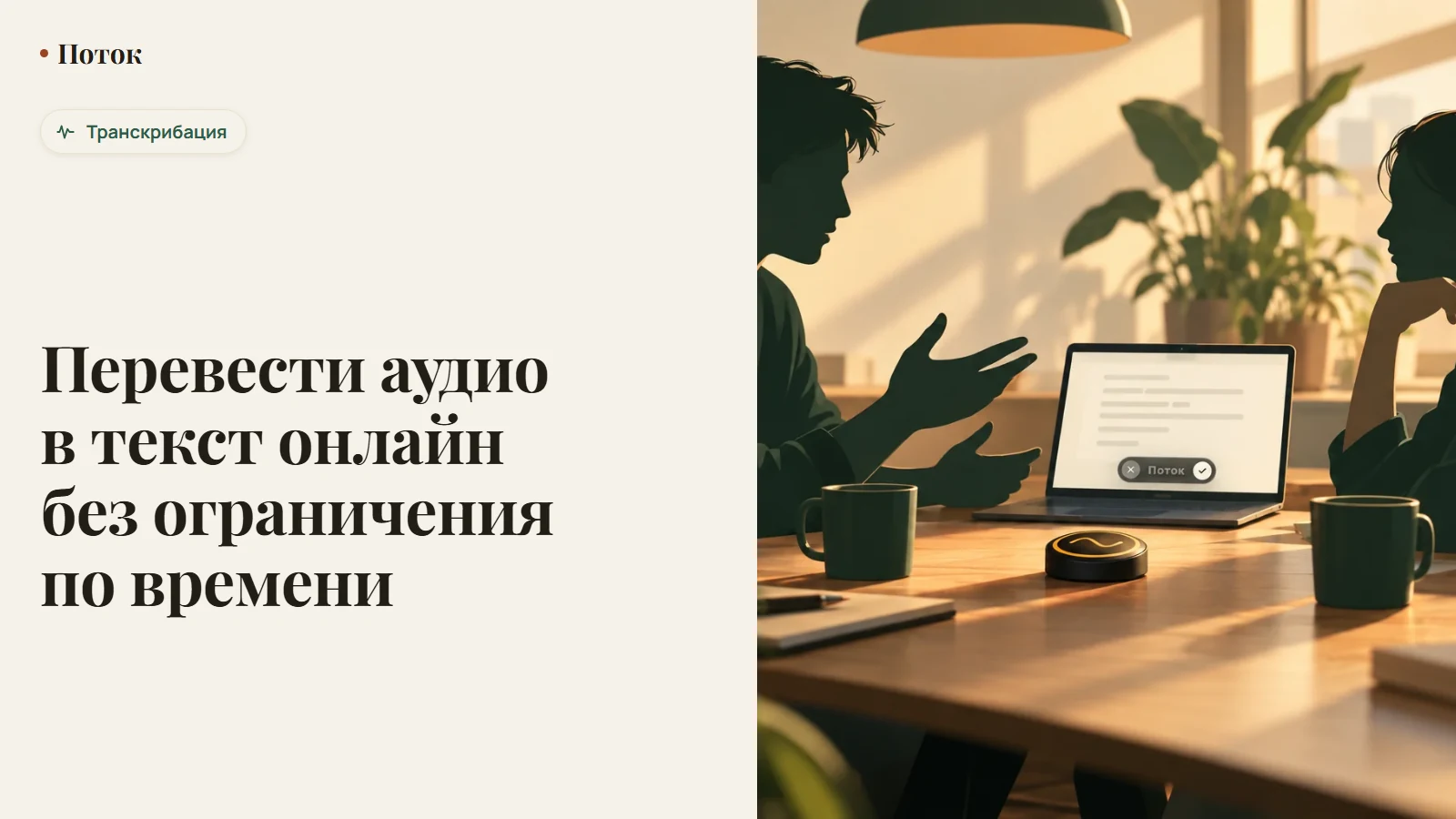 Перевести аудио в текст онлайн без ограничения по времени