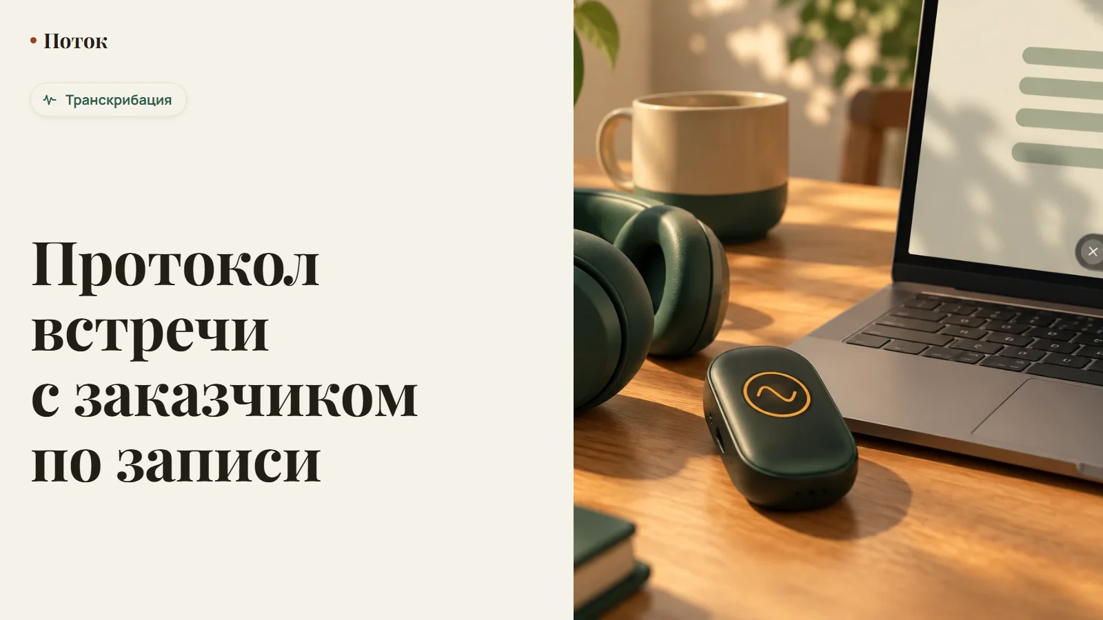 Протокол встречи с заказчиком по записи