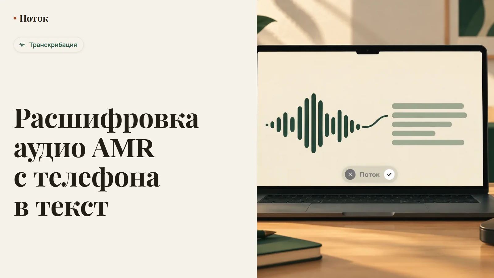 Расшифровка аудио AMR с телефона в текст