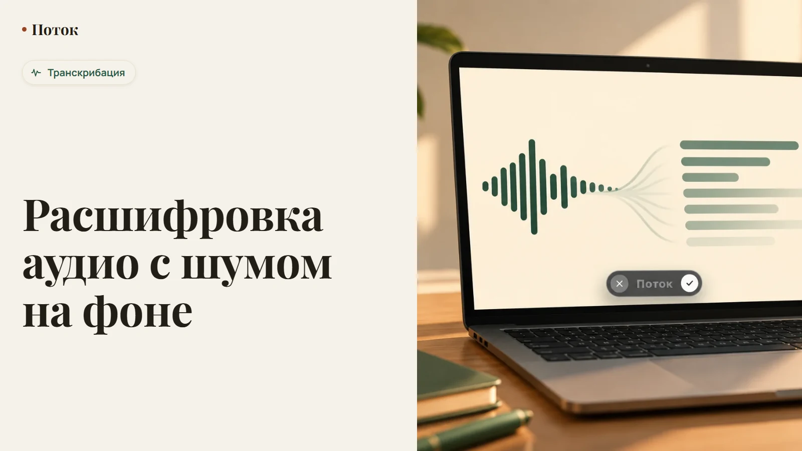 Расшифровка аудио с шумом на фоне