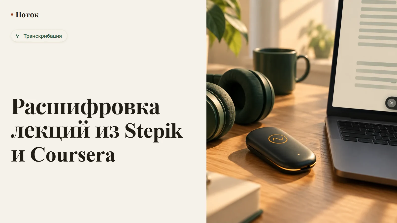 Расшифровка лекций из Stepik и Coursera