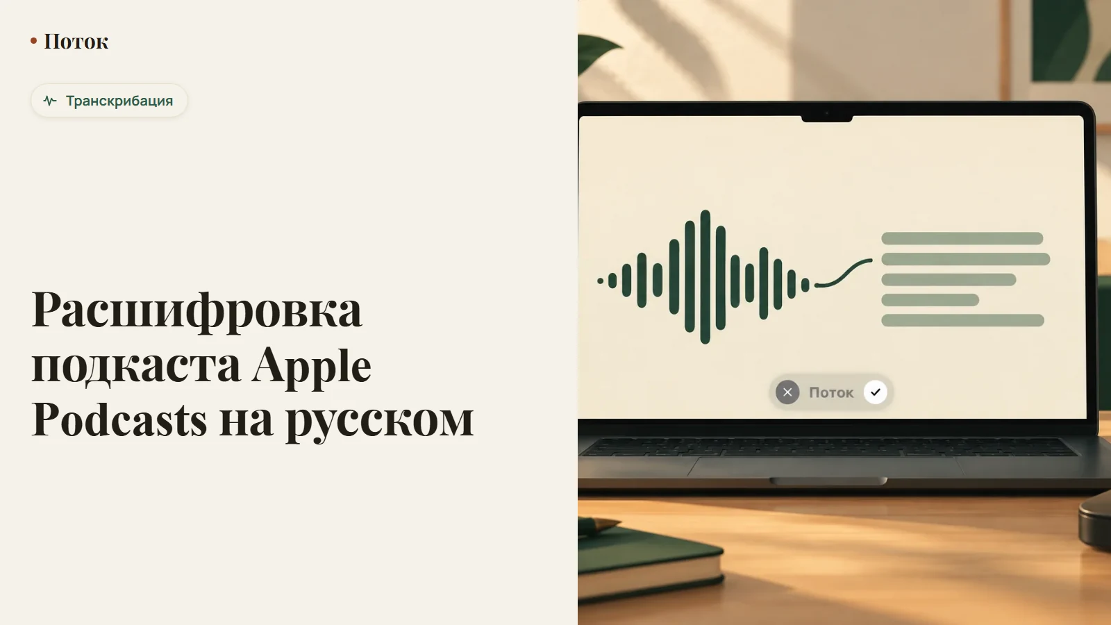 Расшифровка подкаста Apple Podcasts на русском