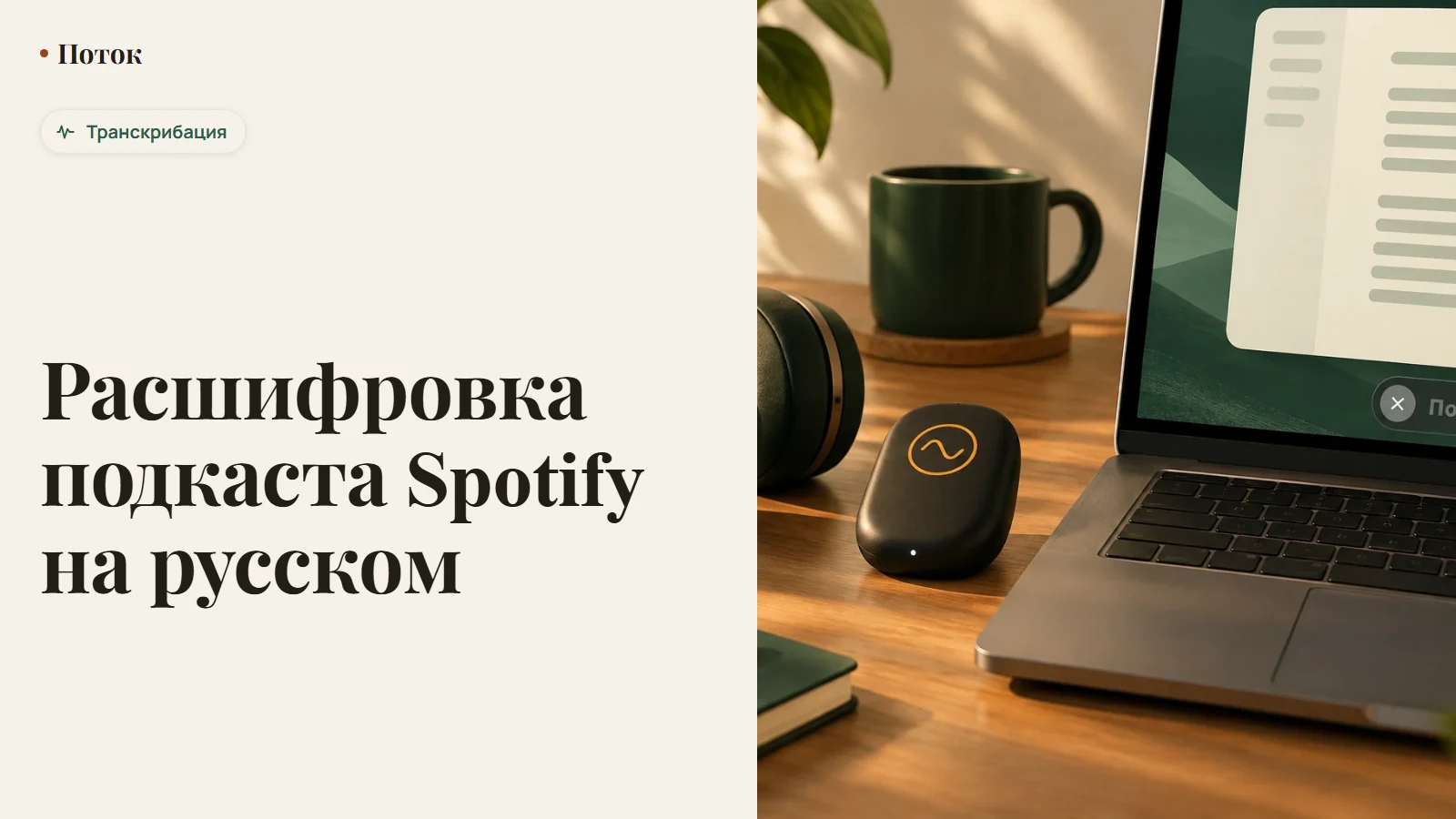 Расшифровка подкаста Spotify на русском
