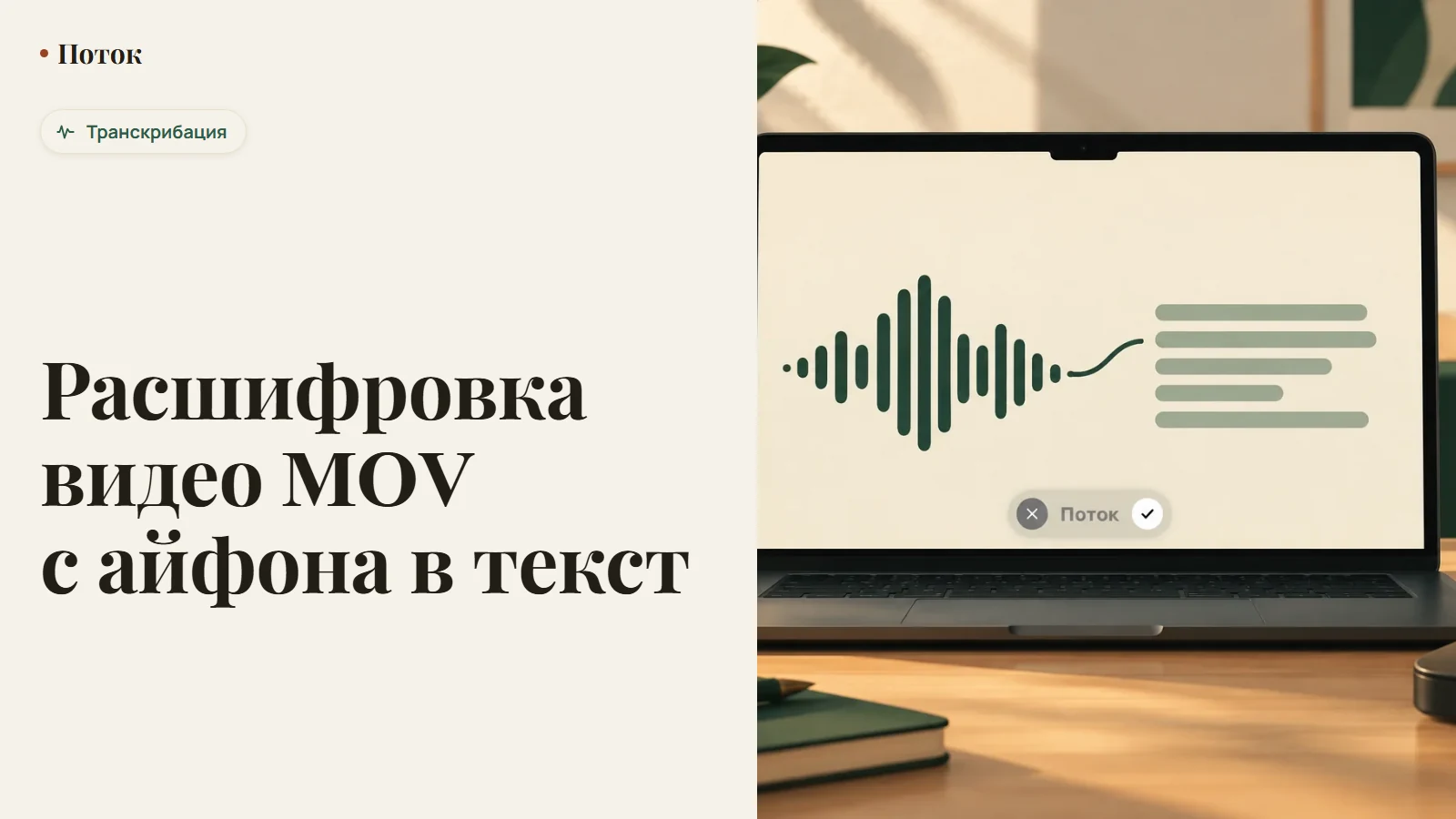 Расшифровка видео MOV с айфона в текст