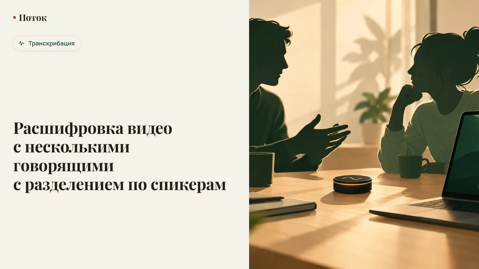 Расшифровка видео с несколькими говорящими с разделением по спикерам