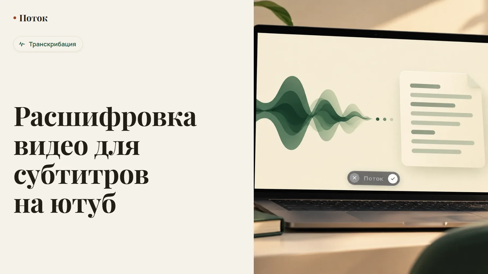 Расшифровка видео для субтитров на ютуб