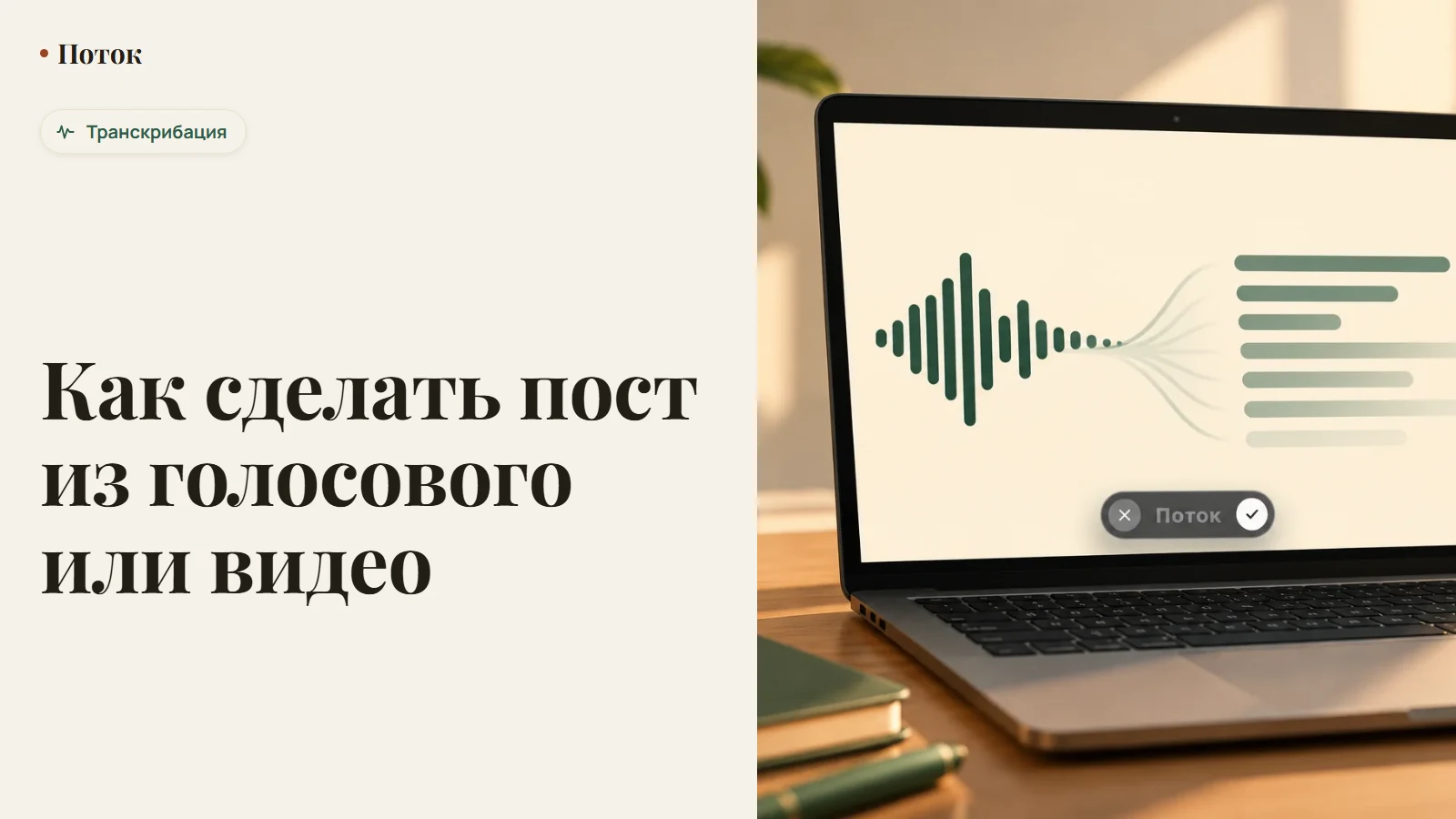 Как сделать пост из голосового или видео