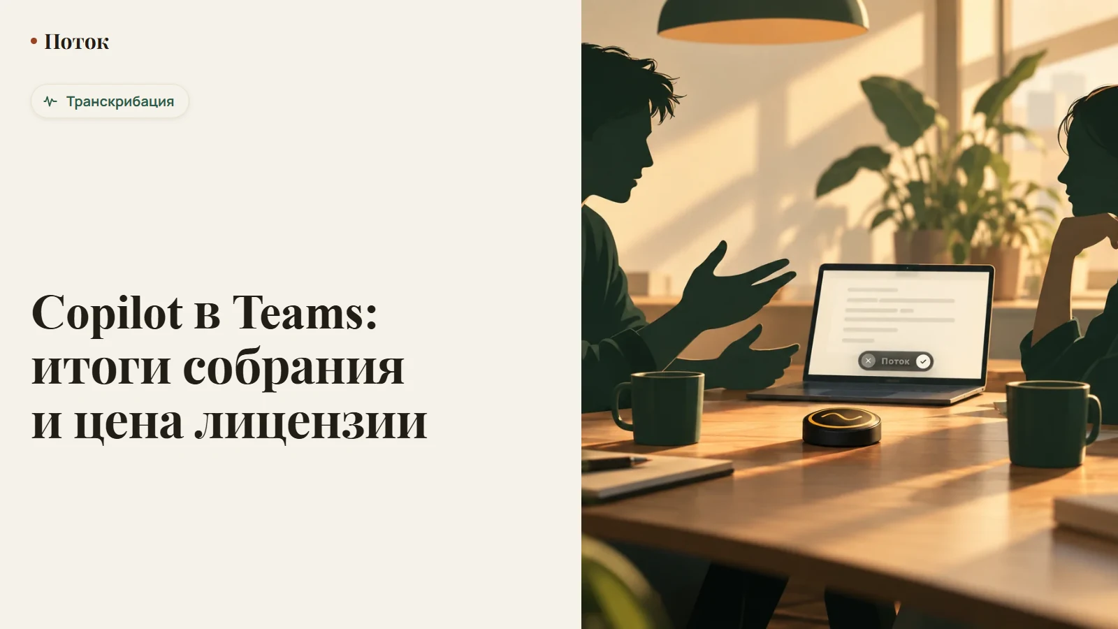 Copilot в Teams: итоги собрания и цена лицензии