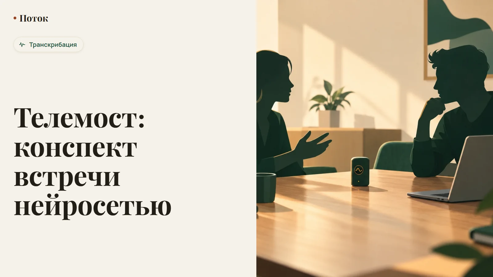 Телемост: конспект встречи нейросетью