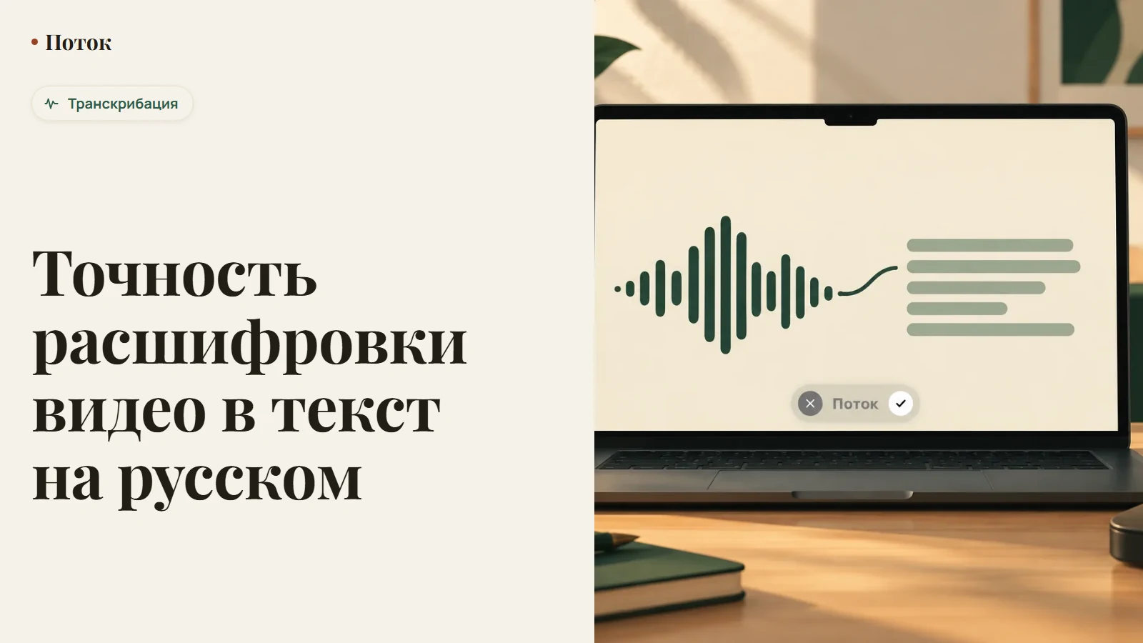 Точность расшифровки видео в текст на русском