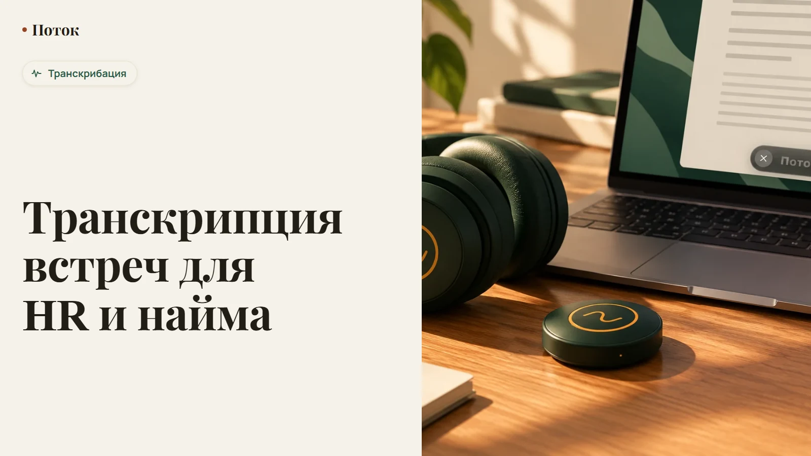 Транскрипция встреч для HR и найма