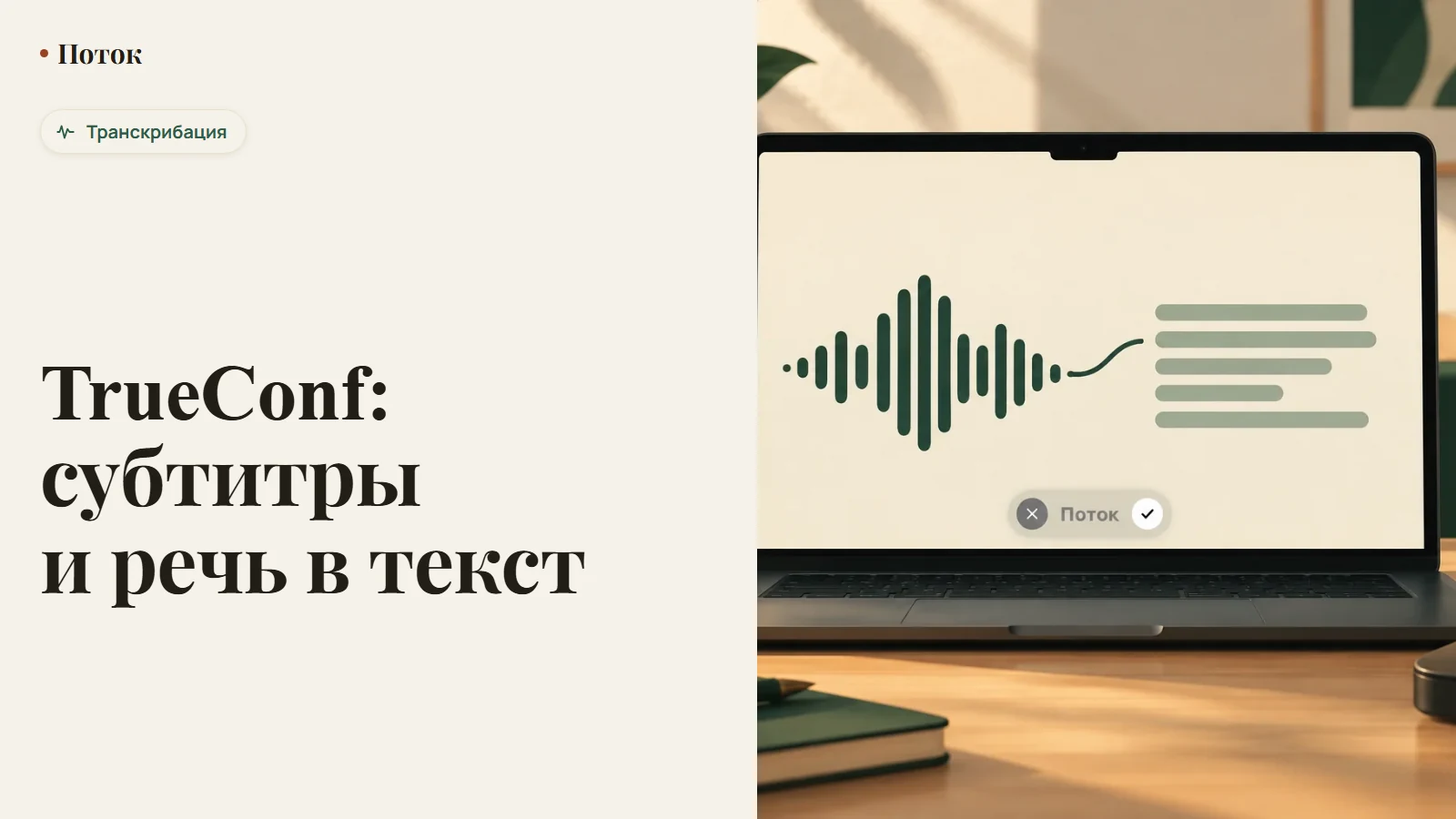 TrueConf: субтитры и речь в текст