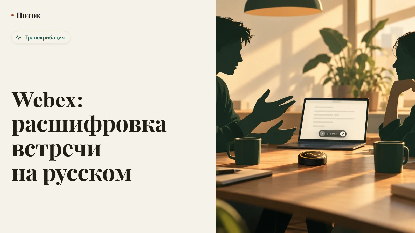 Webex: расшифровка встречи на русском