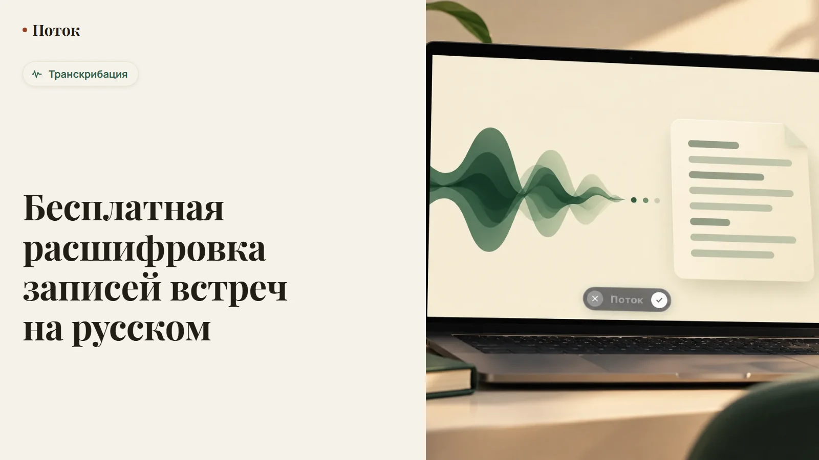 Бесплатная расшифровка записей встреч на русском