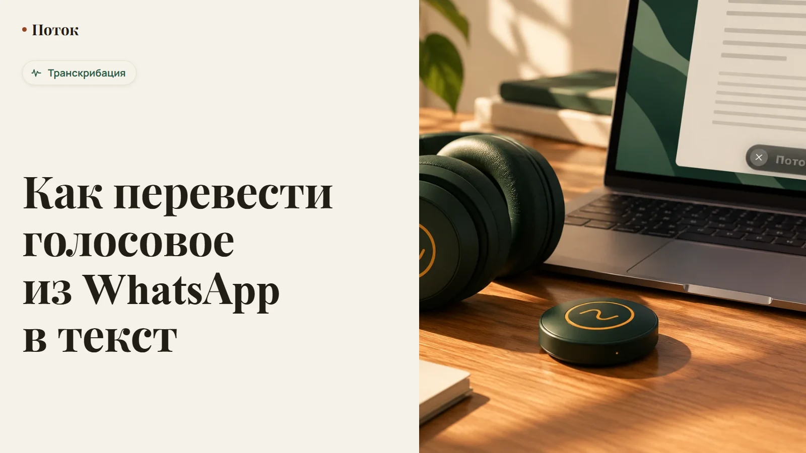 Как перевести голосовое из WhatsApp в текст