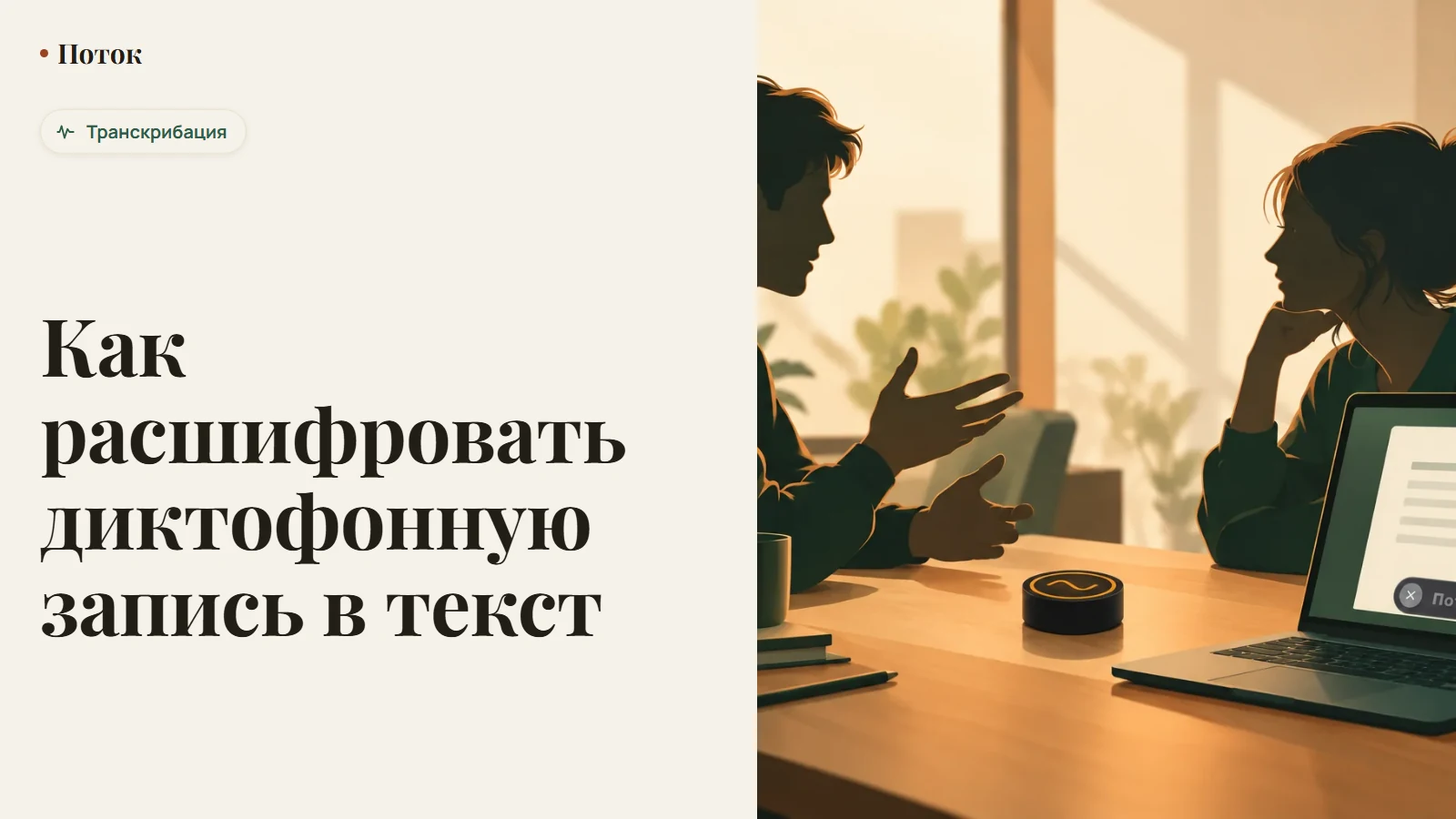 Как расшифровать диктофонную запись в текст