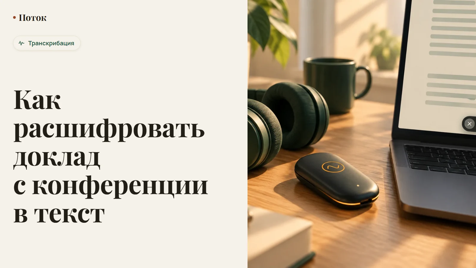 Как расшифровать доклад с конференции в текст