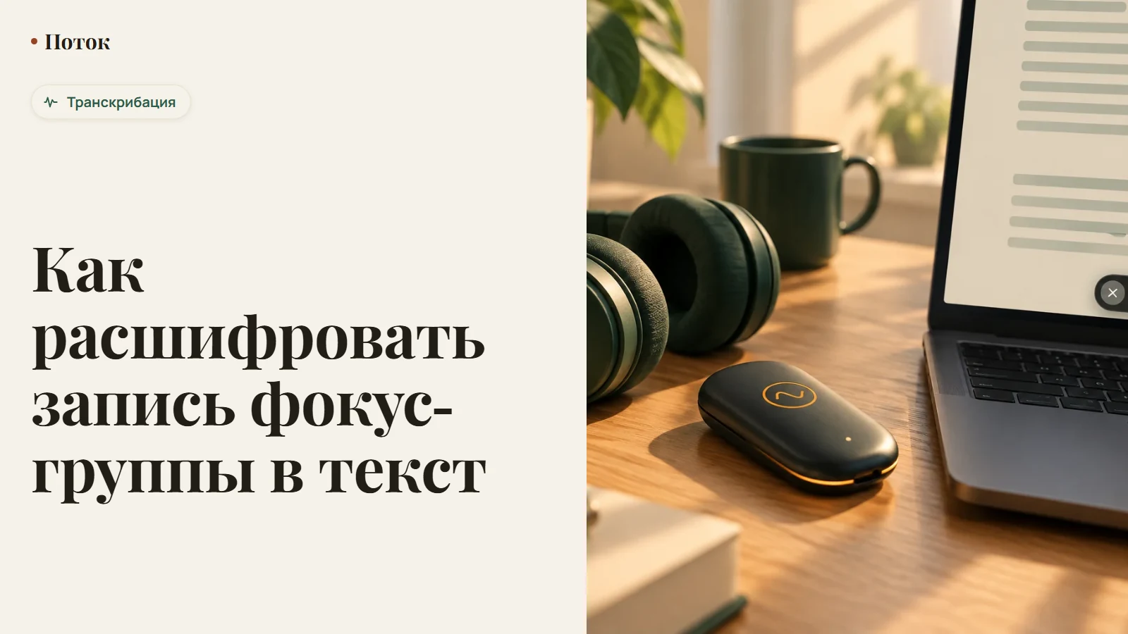Как расшифровать запись фокус-группы в текст