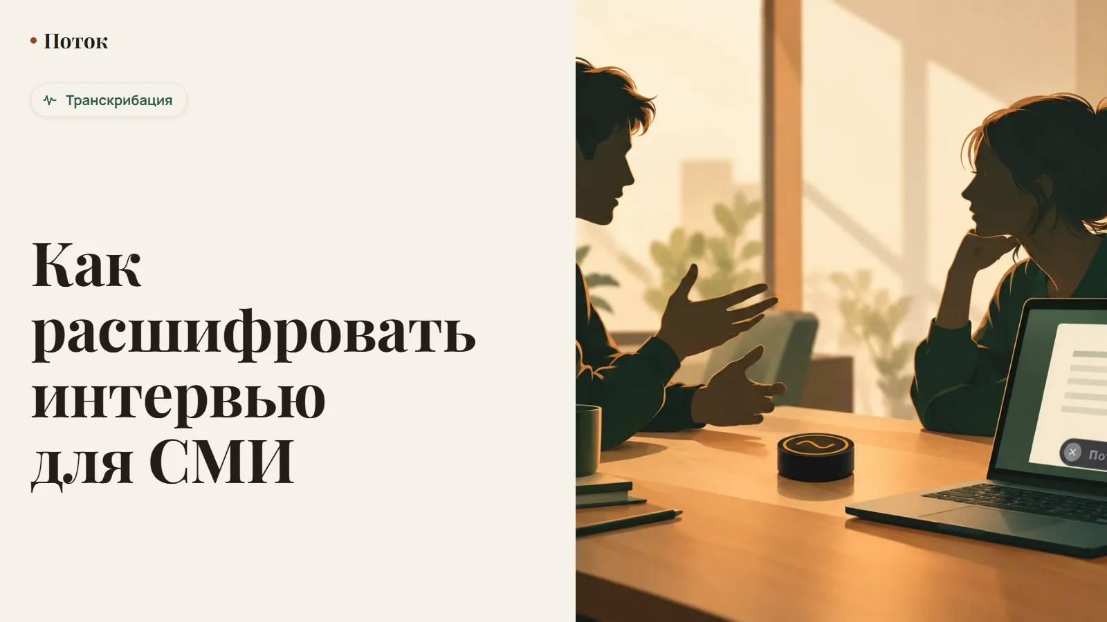Как расшифровать интервью для СМИ