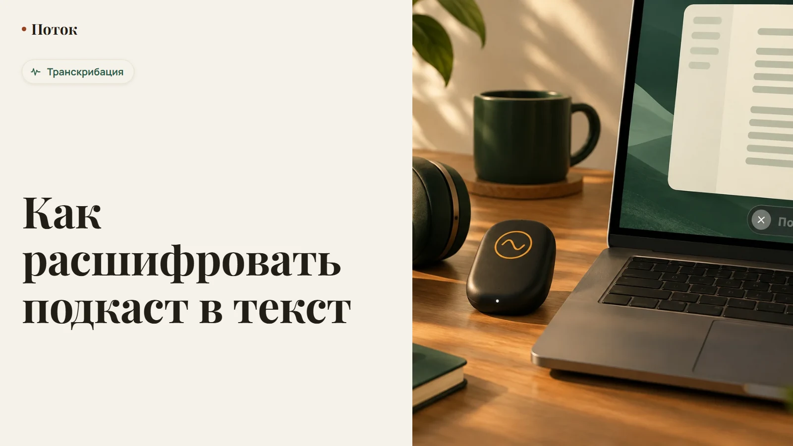 Как расшифровать подкаст в текст