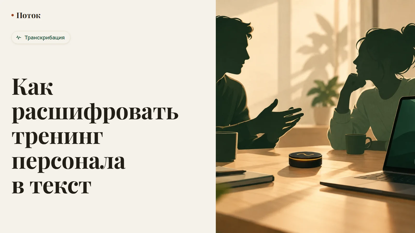 Как расшифровать тренинг персонала в текст