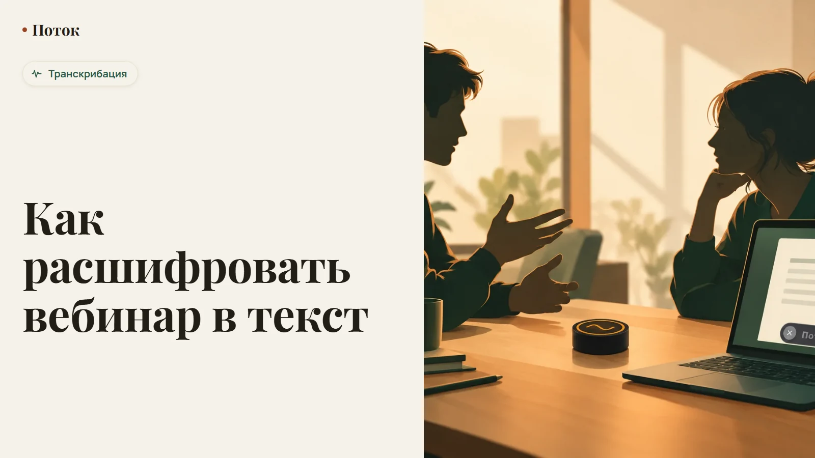 Как расшифровать вебинар в текст