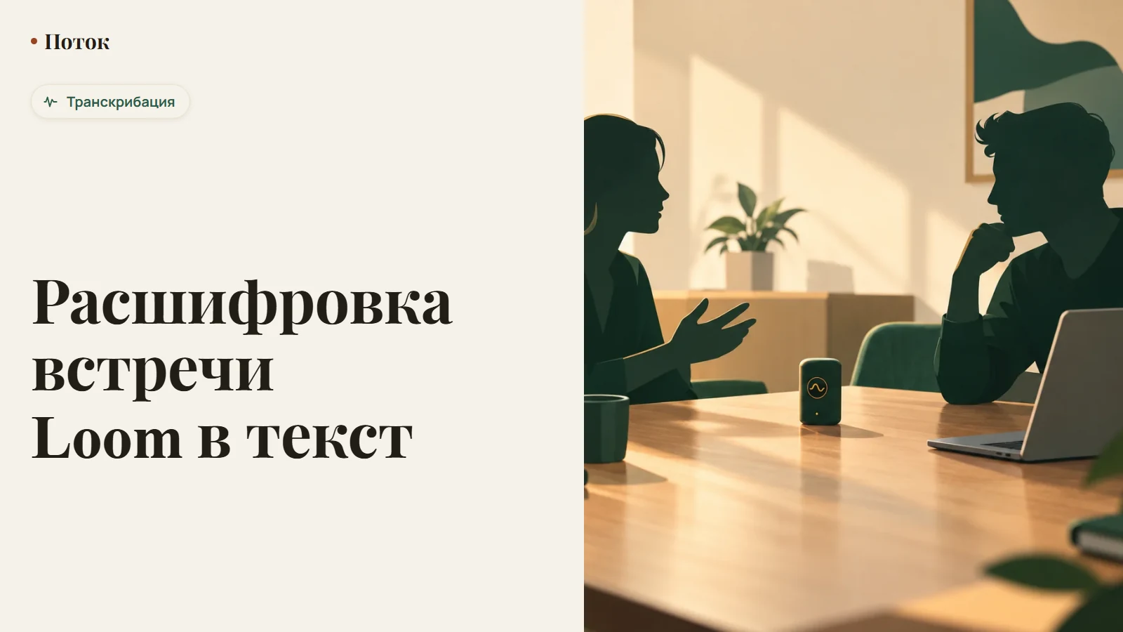 Расшифровка встречи Loom в текст