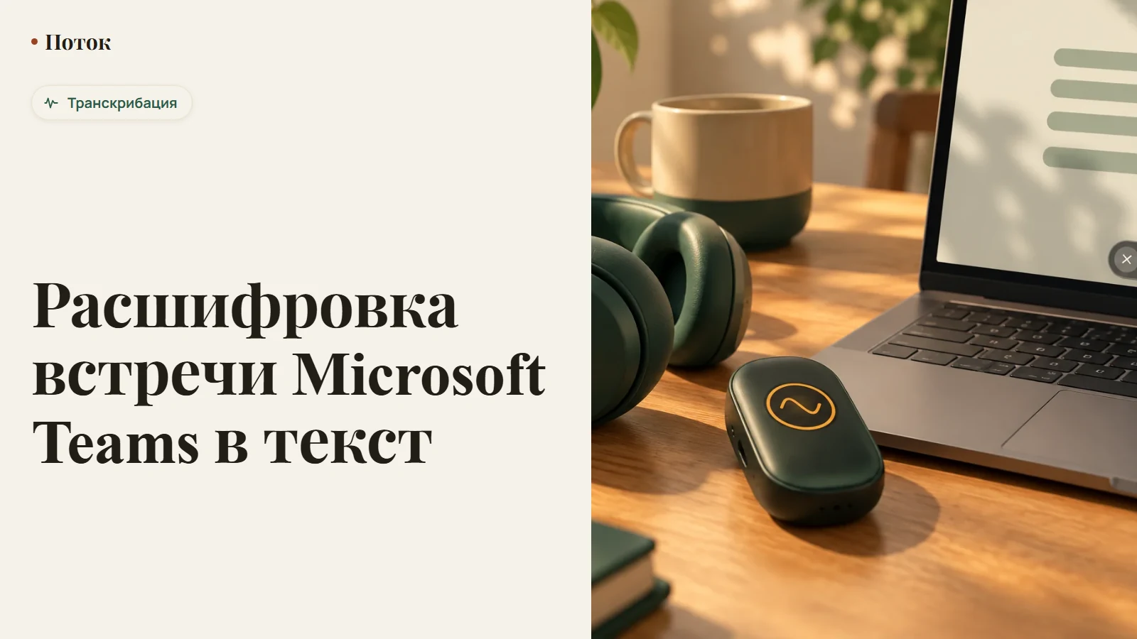 Расшифровка встречи Microsoft Teams в текст