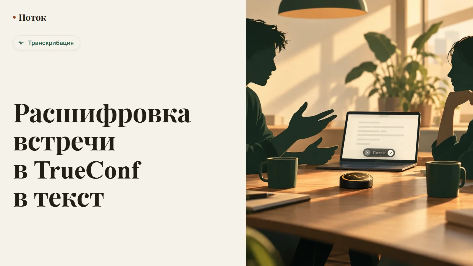 Расшифровка встречи в TrueConf в текст