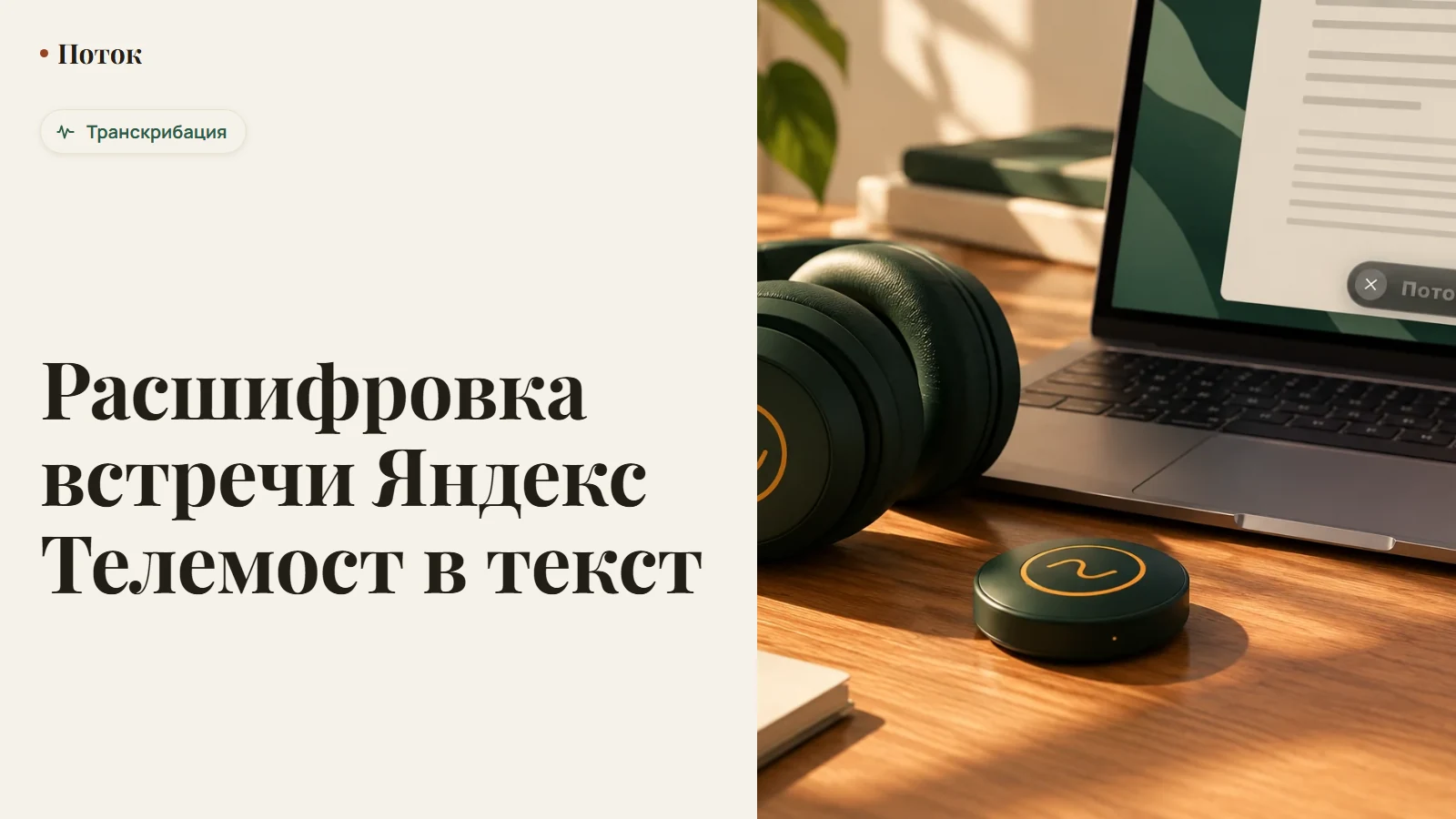 Расшифровка встречи Яндекс Телемост в текст