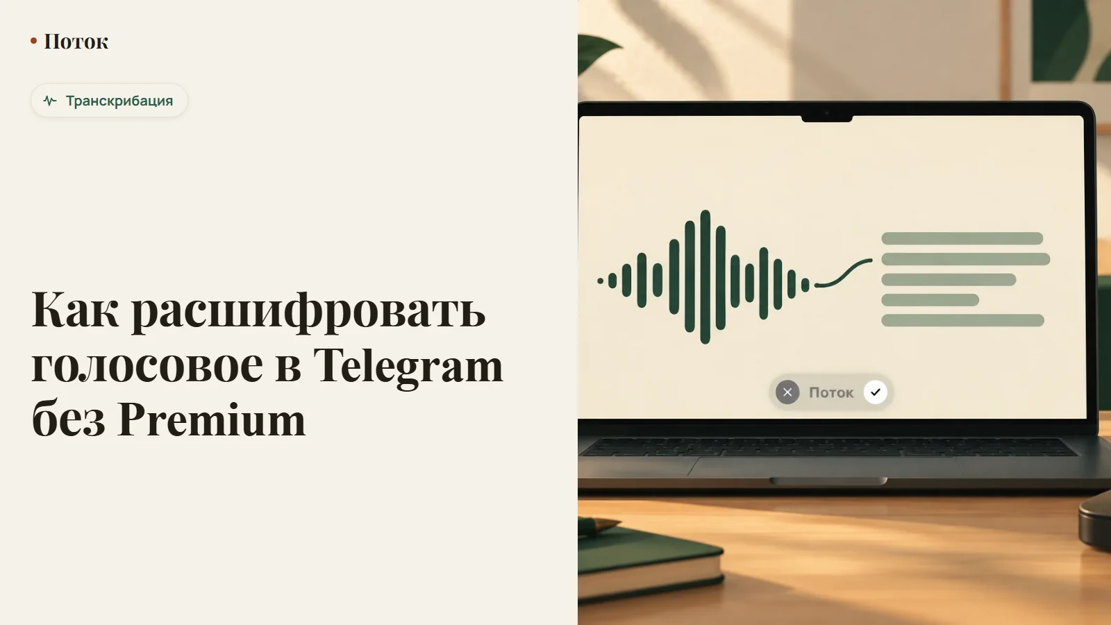 Как расшифровать голосовое в Telegram без Premium