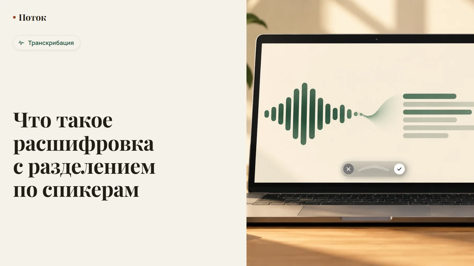 Что такое расшифровка с разделением по спикерам