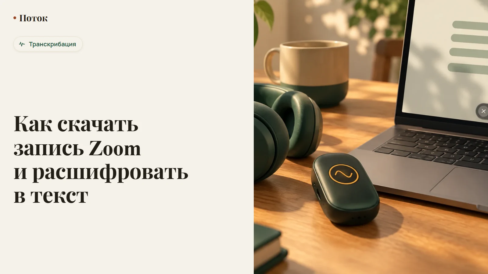 Как скачать запись Zoom и расшифровать в текст