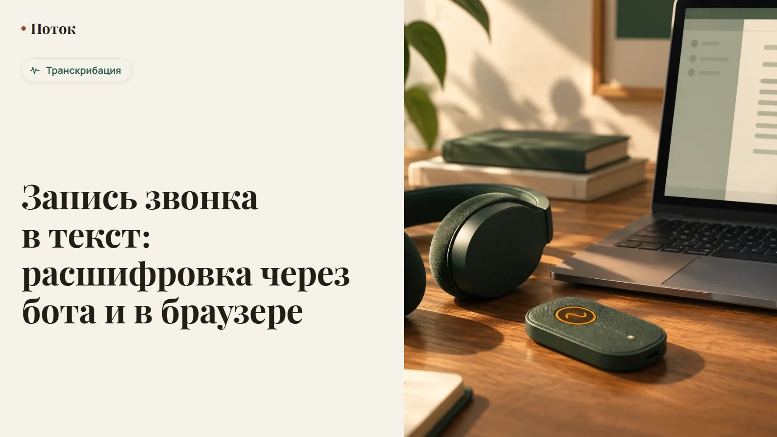 Запись звонка в текст: расшифровка через бота и в браузере