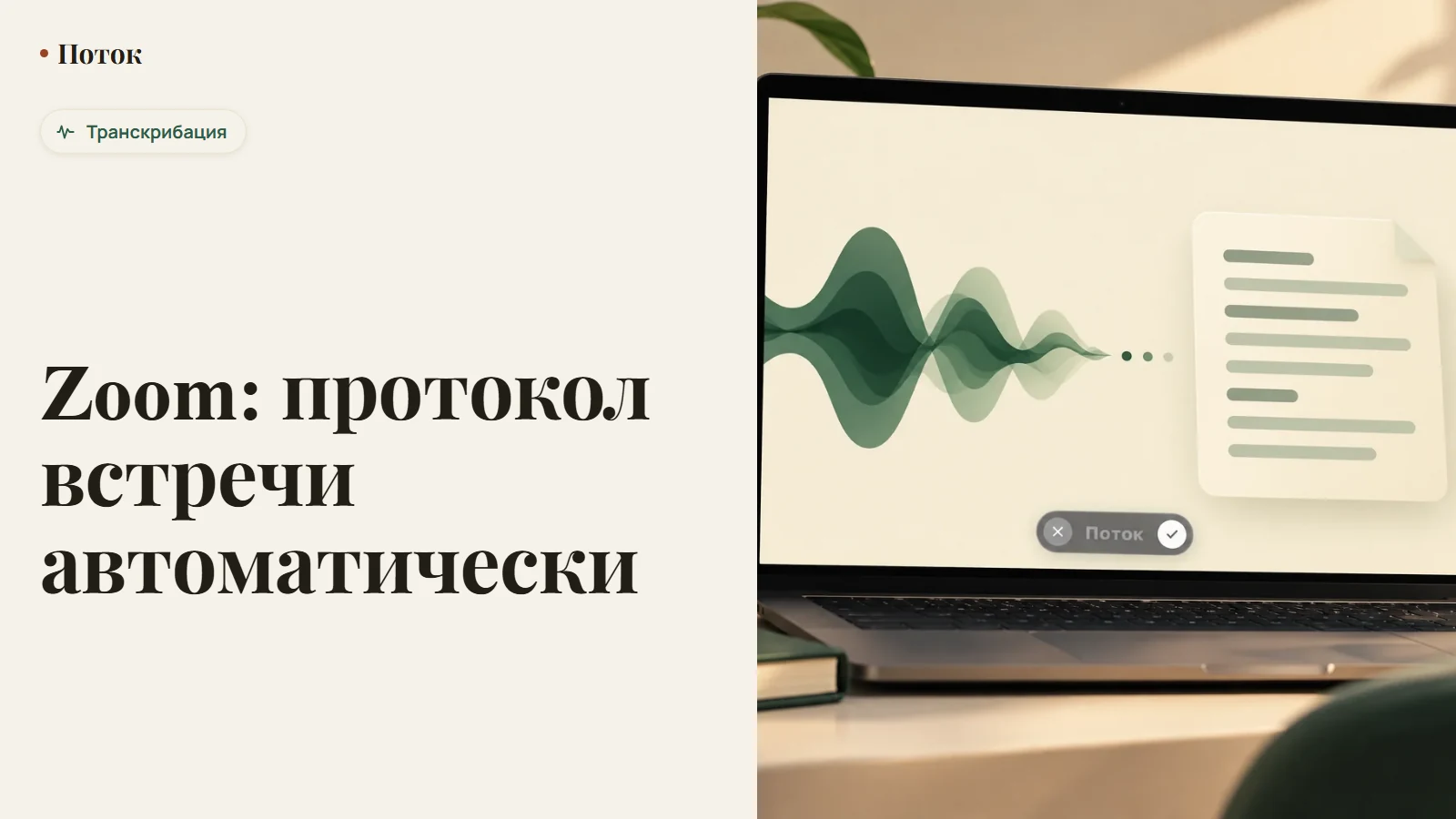 Zoom: протокол встречи автоматически