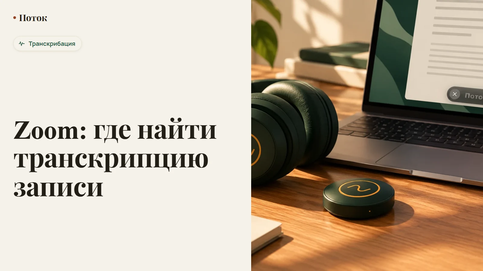 Zoom: где найти транскрипцию записи
