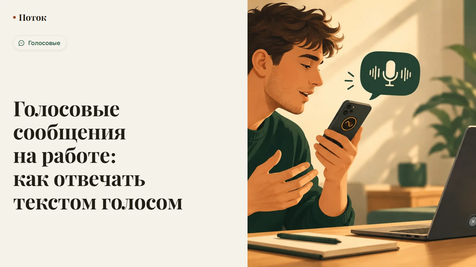 Голосовые сообщения на работе: как отвечать текстом голосом
