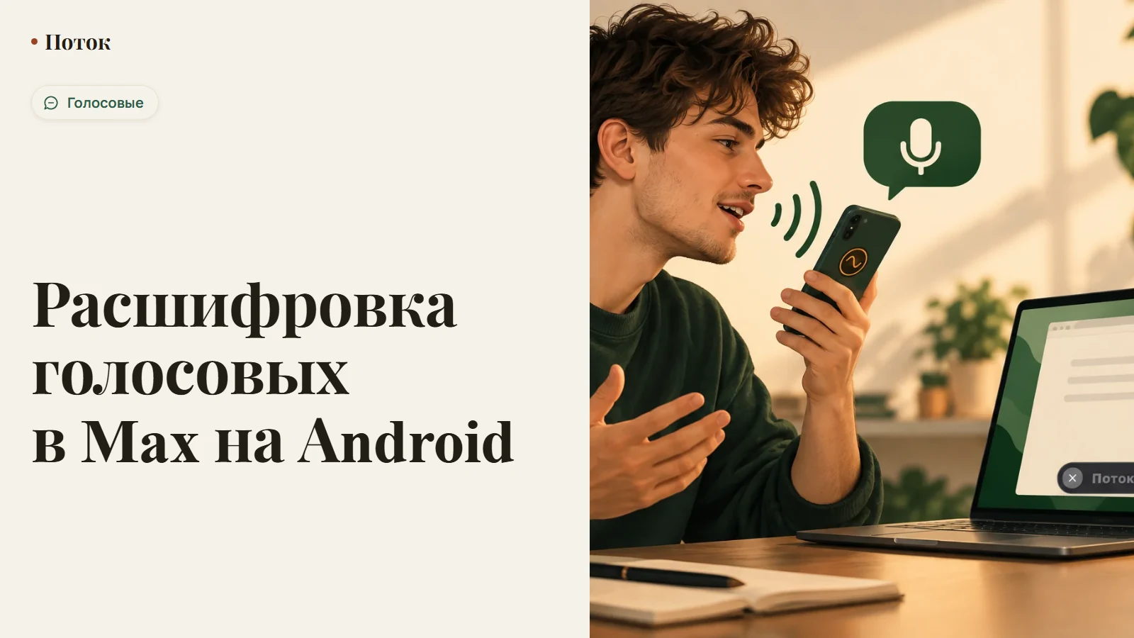 Расшифровка голосовых в Max на Android