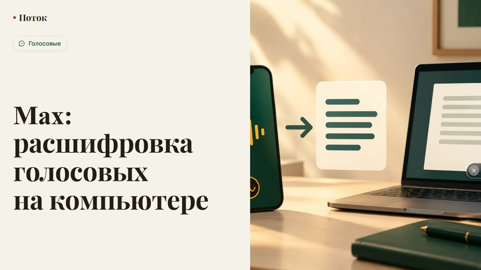 Max: расшифровка голосовых на компьютере