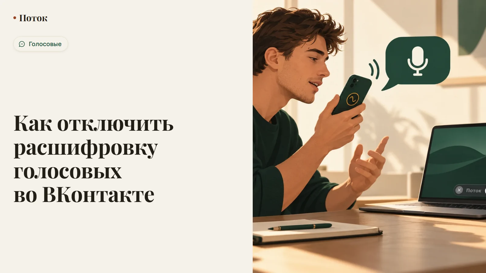 Как отключить расшифровку голосовых во ВКонтакте