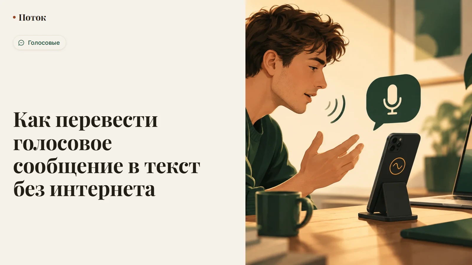 Как перевести голосовое сообщение в текст без интернета